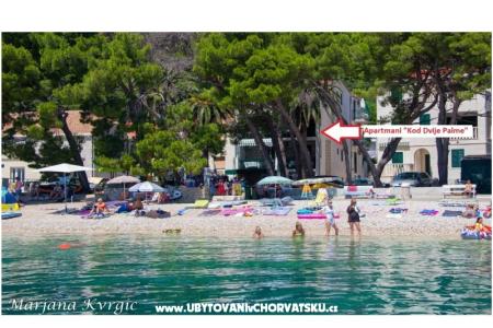 Appartementen u dvou palem Zivogosce Kroatië