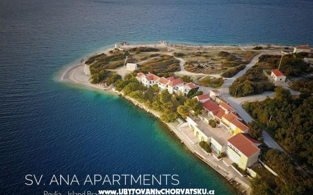 Appartementen Sv. Ana – Accommodatie eiland Brac Kroatië