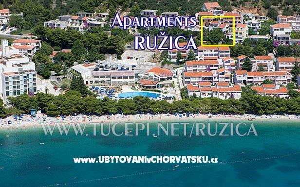 Appartementen Ružica – Accommodatie Tucepi Kroatië